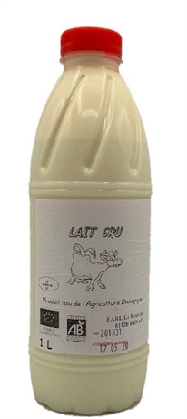 Lait cru de vache
